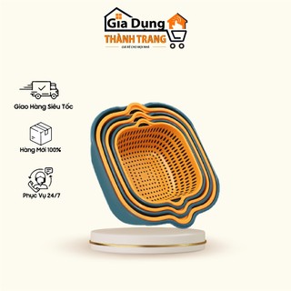 Set rổ nhựa 6 món -Bộ Rổ Nhựa Kèm Chậu 6 Món Cao Cấp