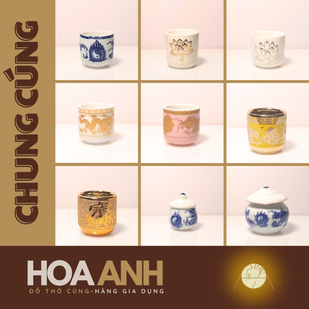 Ly cúng, Chung cúng lẻ đủ loại giá rẻ, hũ muối gạo nhỏ lớn có nắp thường