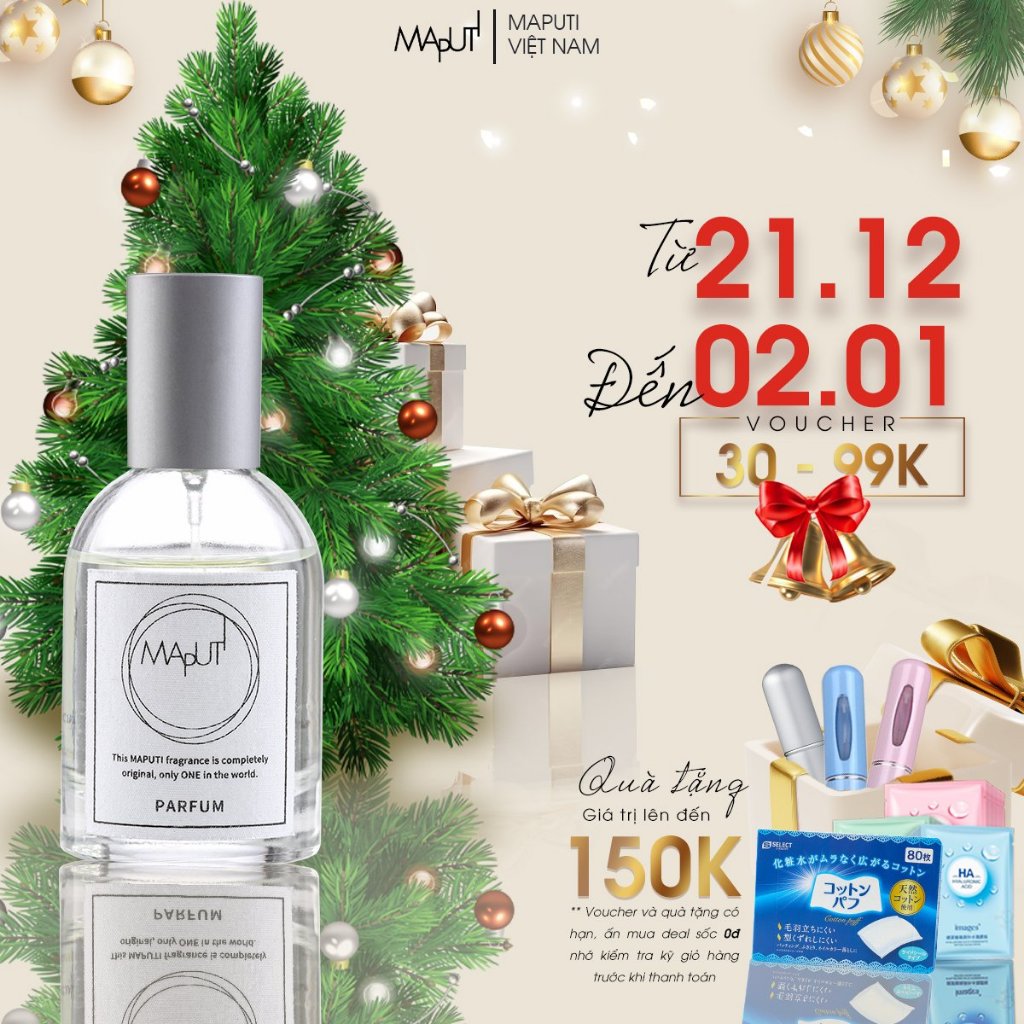 Nước Hoa Maputi Parfum Unisex Nhẹ Nhàng, Thanh Mát Cuốn Hút 48ml