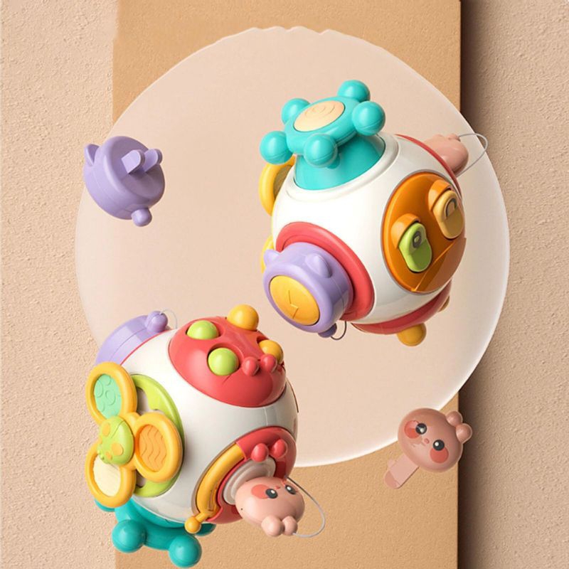 ĐỒ CHƠI MONTESSORI, ĐỒ CHƠI BUSY EGG/CON QUAY CHO BÉ