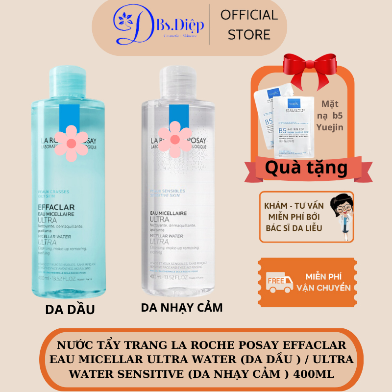 Nước tẩy trang La Roche Posay Effaclar EAU Micellar Ultra Water  / Ultra Water Sensitive  400ml