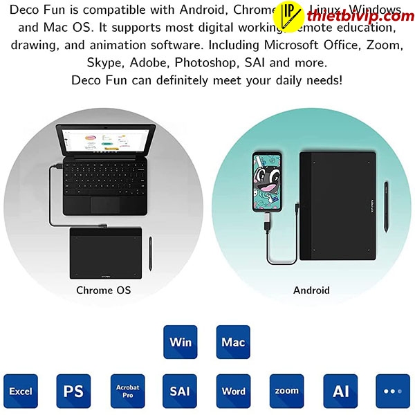 Bảng Vẽ Điện Tử XP-Pen Deco Fun L - Màu Đen - Hàng Chính Hãng - SL có hạn