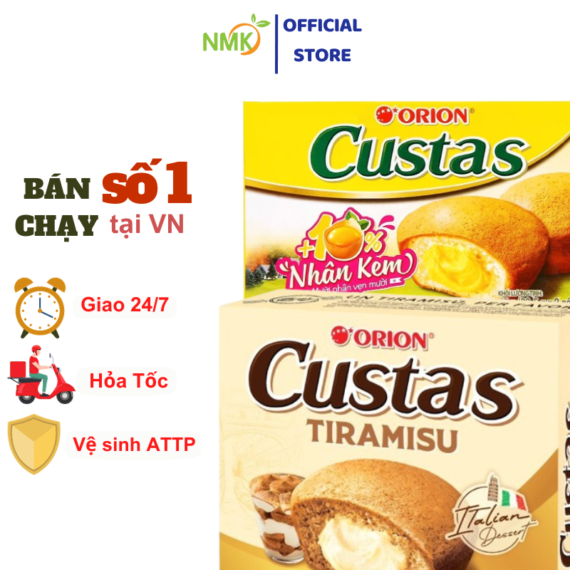 Bánh custas Tiramisu / Custas kem trứng hộp 276g