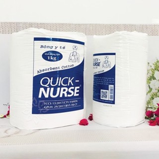 Bông gòn y tế cuộn Quick Nurse cao cấp siêu thấm nước cuộn 500G - 1kg