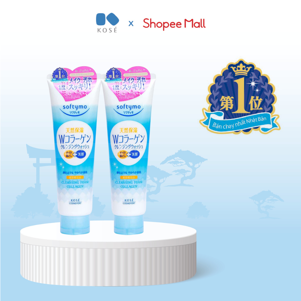 Combo 2 Lọ Sữa Rửa Mặt Kose Softymo Cleansing Foam Collagen (190g)