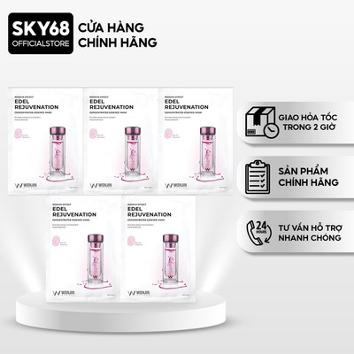 Combo 5 Mặt Nạ Trẻ Hóa Da Wonjin Effect Edel Rejuvenation Concentrated Essence Mask 30gx5 - EDEL REJUVENATION