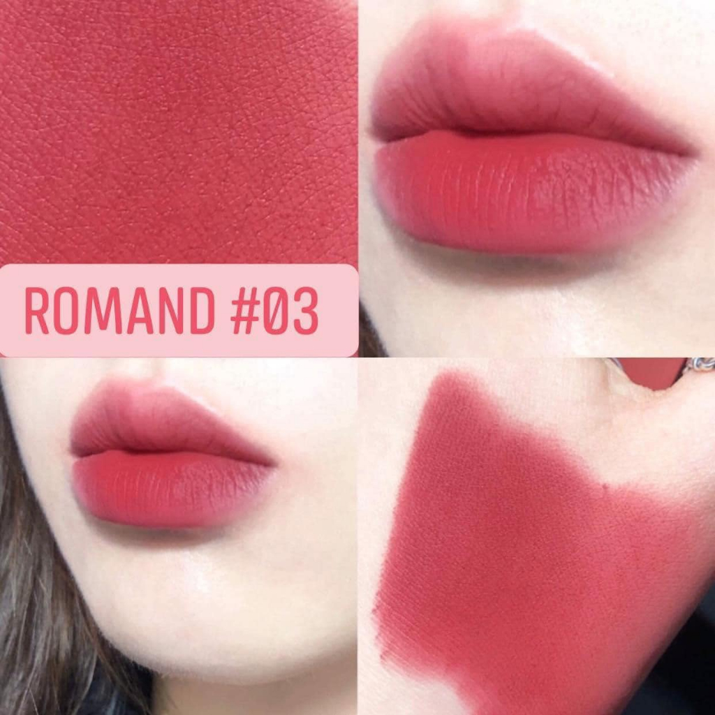 Son Thỏi Romand Zero Matte Lipstick Son Lì Mịn Màu 03 Silhouette Đỏ Marsala MLBB Chính Hãng