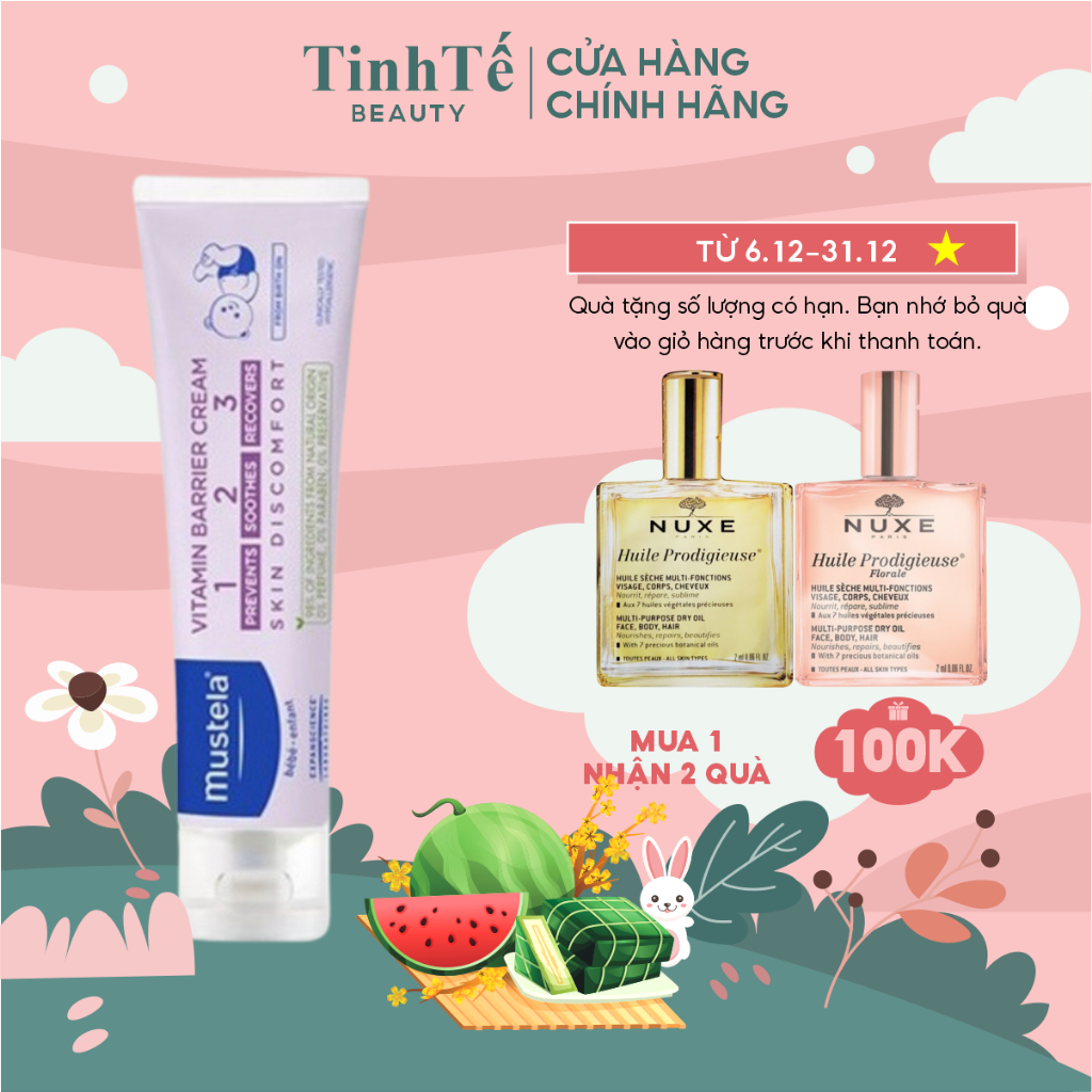 Kem Chống Hăm Tã Cho Em Bé Mustela VITAMIN BARRIER CREAM 10ml/50ML/100ML