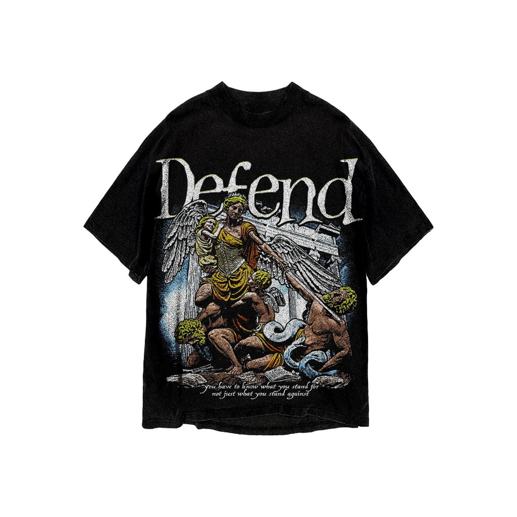 Áo thun in hình unisex nam nữ teeholic cotton cao cấp phong cách retro y2k thiên thần màu đen trắng THS091223_48