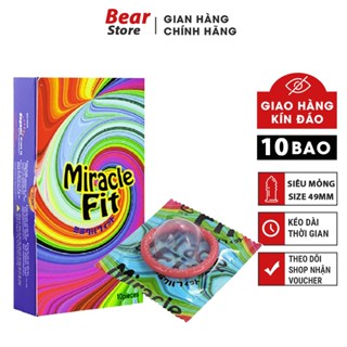  Bao cao su 49mm Sagami Miracle Fit hộp 10c size nhỏ siêu mỏng kéo dài quan hệ 