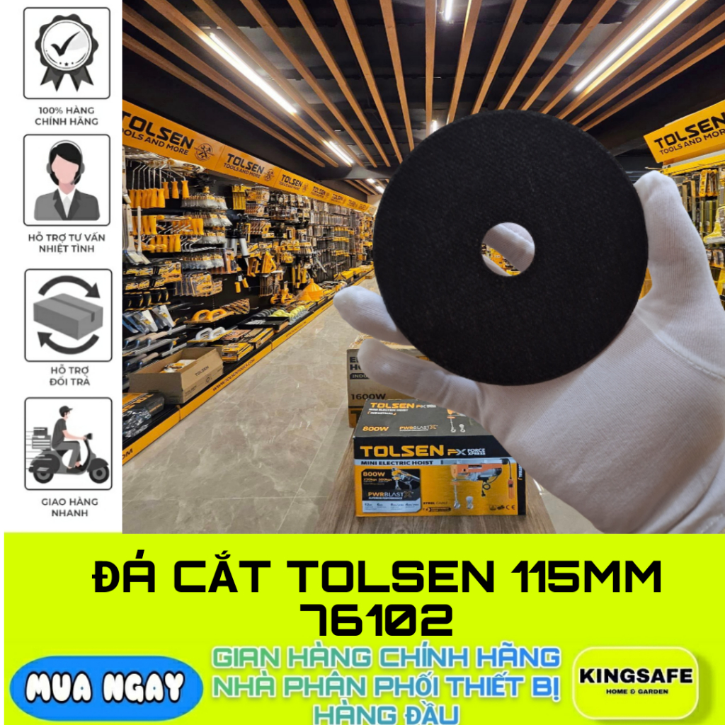 ĐĨA CẮT SẮT VÀ INOX 105MM VÀ 115MM TOLSEN , CHÍNH HÃNG