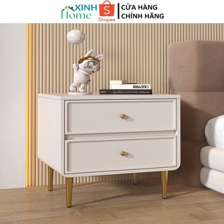 Tủ đầu giường có ngăn tủ tab đầu giường trang trí phong cách Bắc Âu kệ gỗ nguyên khối có ngăn cao cấp 50x40x50cm