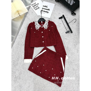 set váy dạ cổ ren SLKH24