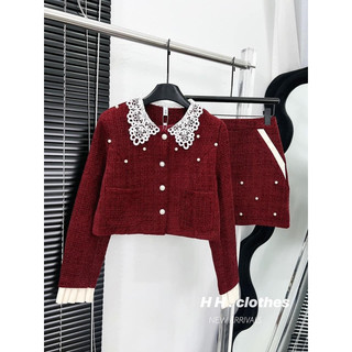 set váy dạ cổ ren SLKH24
