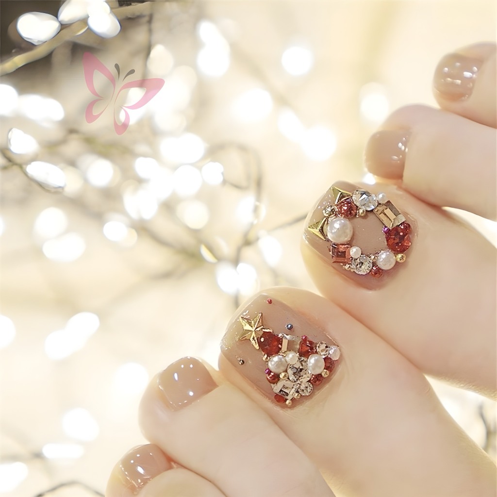 Nails chân xinh đẹp thạch loang mã 351