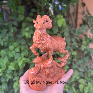 Tượng con dê gỗ hương (cao 15 ngang10 sâu 5cm)