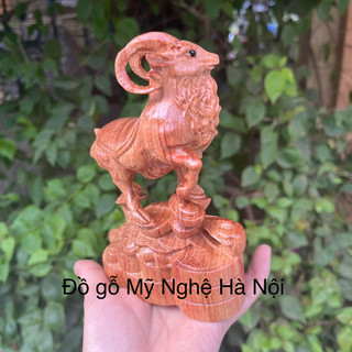 Tượng con dê gỗ hương (cao 15 ngang10 sâu 5cm)