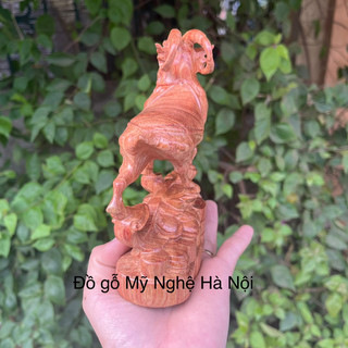 Tượng con dê gỗ hương (cao 15 ngang10 sâu 5cm)