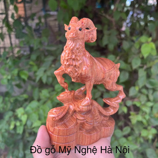Tượng con dê gỗ hương (cao 15 ngang10 sâu 5cm)