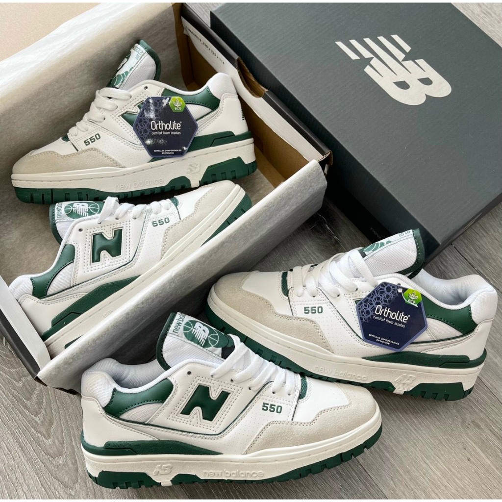 Giày New Balance 550 ‘White Green’,Xanh navi, Đen, Giày nb 550 bản chuẩn Trung xịn, Full Bill Box 2022