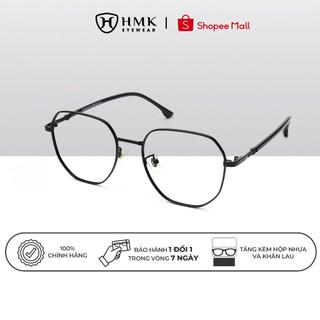 Gọng Kính Kim Loại HMK Nam Nữ Đa Giác Thanh Mảnh Nhẹ Nhàng - KL66031