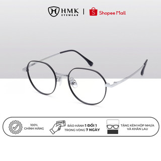 Gọng Kính Kim Loại TITANIUM HMK Eyewear Dáng Tròn Xinh Xắn, Phù Hợp Dáng Mặt Nhỏ - KL78068