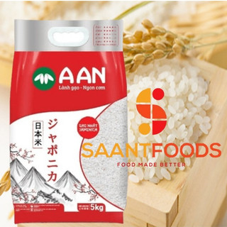 Gạo nhật japonica túi 5kg a an - hạt gạo tròn, cơm mềm dẻo