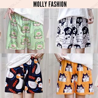 Quần Short hoạt hình Unisex BST 06 ❤️ Quần đùi nam nữ mặc nhà Freesize 38-65kg Molly Fashion