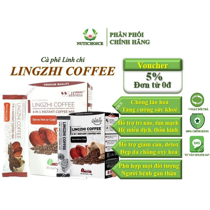 Cà phê linh chi Lingzhi Coffee tăng cường sức khoẻ,làm đẹp da,chống lão hoá,giảm cân,tốt cho tim mạch trí não,gan thận