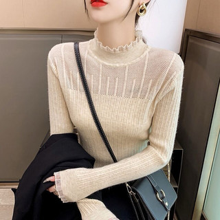 Áo len phối ren cổ tiểu thư xinh hàng QC