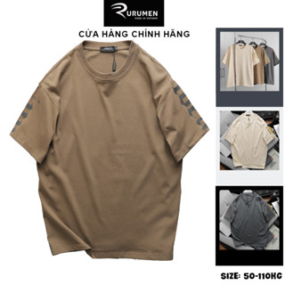  Áo Thun Cổ Tròn Nam RURUMEN - Áo Phông Nam In Chữ Tay Áo Bền Đẹp Big Size 
