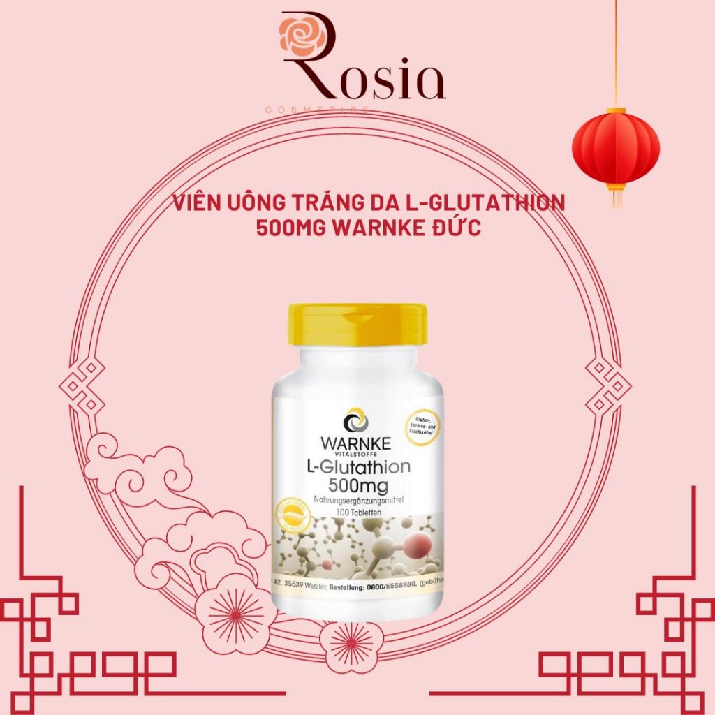 🇩🇪 Viên uống Warnke L-Glutathione 500mg🇩🇪