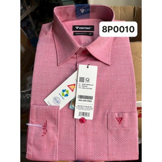 Áo sơ mi việt tiến dài tay giá hãng 885k sale 400k Form regular fit xả lỗ thu hồi vốn