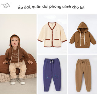 Áo dài và quần dài Nous phong cách cho bé trai, bé gái chất liệu cao cấp (size 2-6 tuổi)