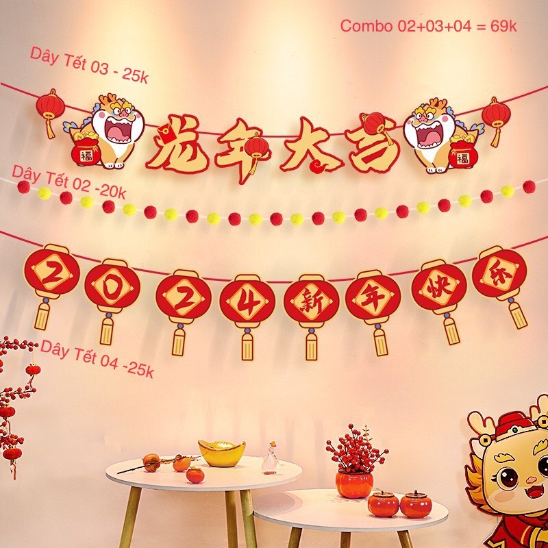 Dây Treo Trang Trí Tết Nhiều Mẫu Và Combo Tùy Chọn - Trang Trí Tết