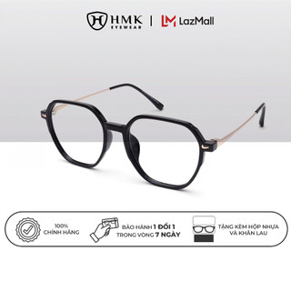 Gọng Kính Cận Nhụa Phối Kim Loại HMK Eyewear Nam Nữ Dáng Vuông Xinh Xắn - KL85066