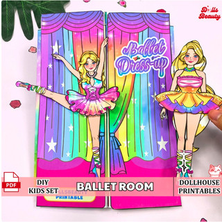 Búp bê giấy Ballet Dress-up lộng lẫy -Happyfunny