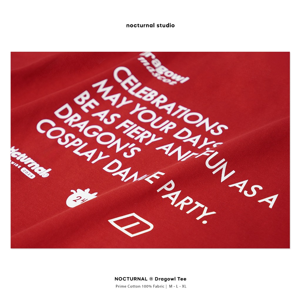 Áo Thun NOCTURNAL Dragowl Tee Cotton 100% Nam Nữ Unisex Form Rộng Tay Lỡ Oversize Local Brand