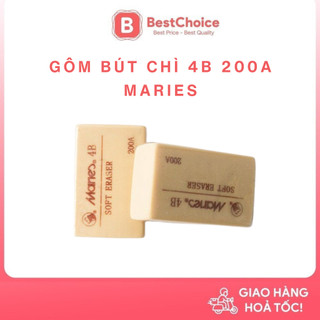 Gôm cao su vàng tẩy bút chì 4b 200a maries, tẩy sạch các loại than chì | maries