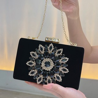 Túi xách nữ đính đá lấp lánh - túi cầm tay nữ - clutch đi tiệc - túi cốp đá quảng châu