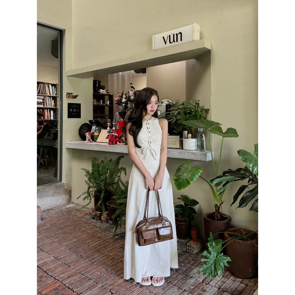 Đầm Nữ Thiết Kế Thắt Dây Form Dài Tôn Dáng- EMRI DRESS - GOÛT DE JUN