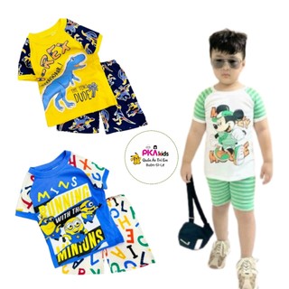 COMBO 4 BỘ TAY NGẮN QUẦN ĐÙI BÉ TRAI SIZE NHÍ 8-20KG
