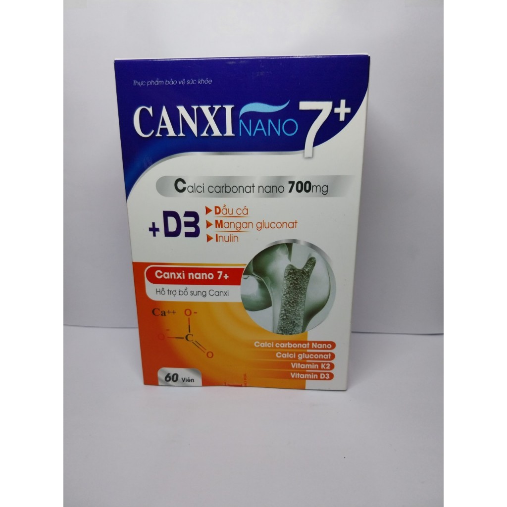 CANXI NANO 7+ - Bổ sung canxi, Vitamin D3 hỗ trợ tăng chiều cao, giảm nguy cơ loãng xương