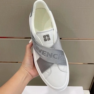 Giày Slipon Lười Dolce Da Phối Vạch Chun Chữ Dập Nổi GS24P PQ