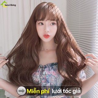 Tóc giả ngoặm xoăn AIGE,Tóc giả mái ngang,tóc giả phong cách Hàn Quốc,Tóc giả nữ ngoạm xoăn cao cấp