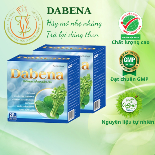 Giảm cân cấp tốc DABENA , Giảm cân ( từ 6 - 10kg ) 1 liệu trình 2 hộp dành cho người khó giảm cân (HÀNG CHÍNH HÃNG)