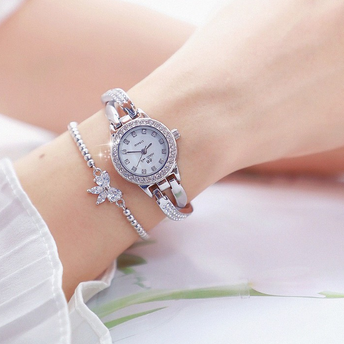 Đồng hồ nữ BSbeesister BS27 mặt đính đá nhân tạo tuyệt đẹp
