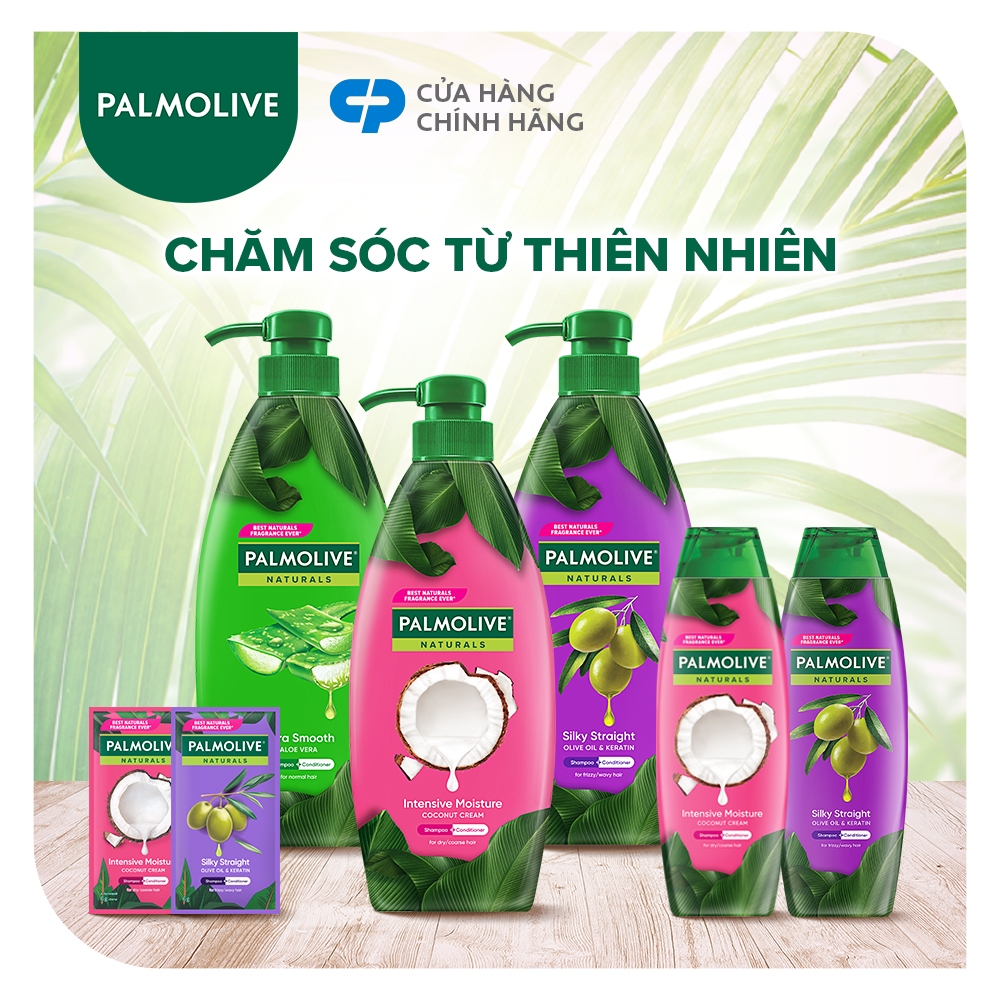 Bộ 2 Dầu gội Palmolive kèm kèm xả 2 trong 1 chiết xuất thiên nhiên 600ml