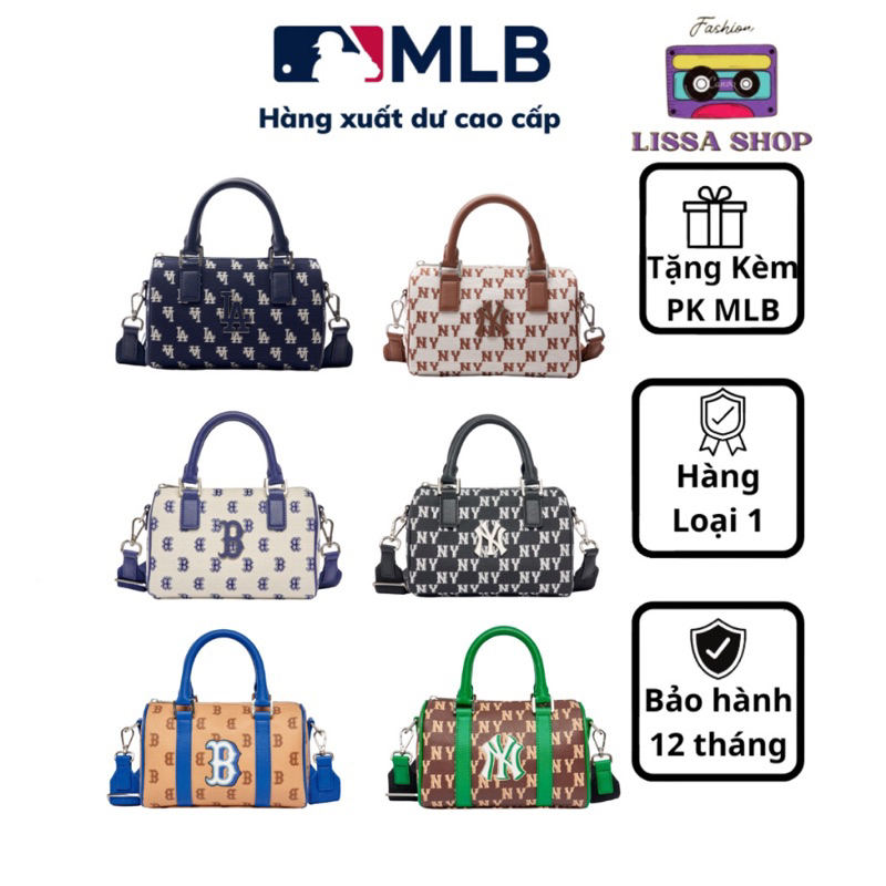 Túi Classic Monogram Jacquard Boston Bag S Boston Red Sox L.Beige