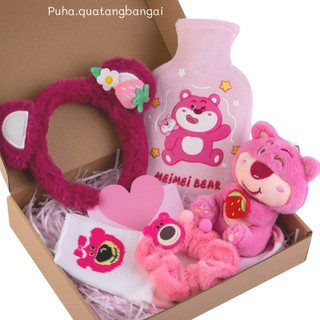 Set quà tặng bạn gái valentime, 8/3, sinh nhật, combo túi chườm nóng đau bụng kinh Puha 350ml